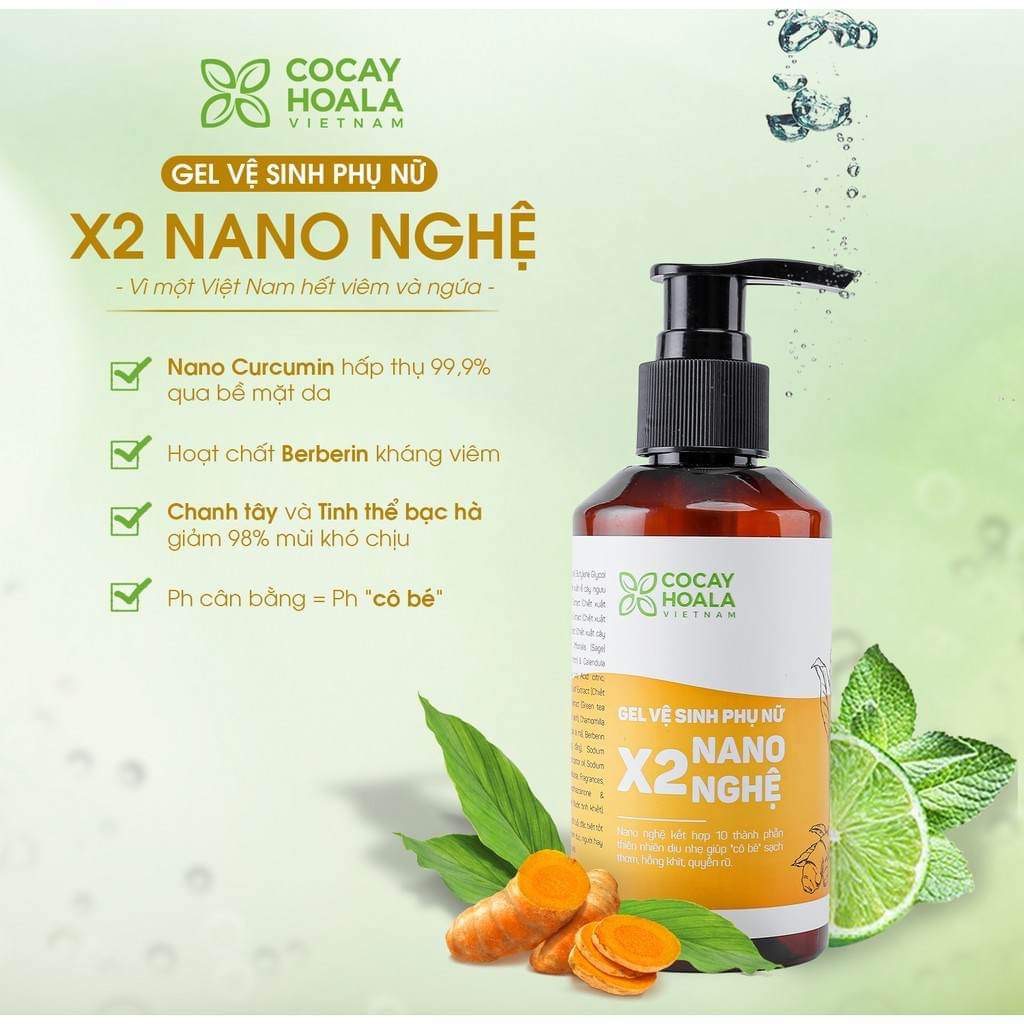 Gel x2 Nano Nghệ (dung dịch vệ sinh phụ nữ)
