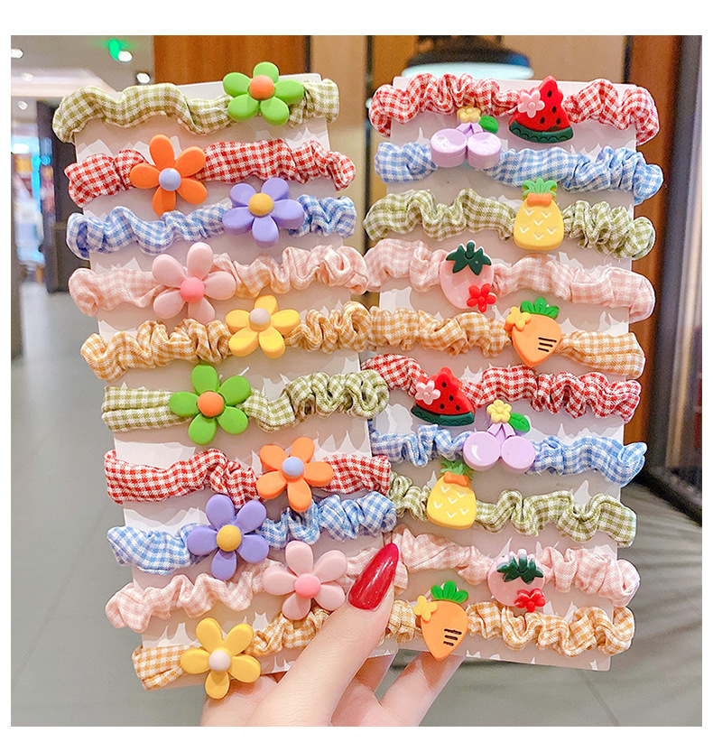 Dây buộc tóc, cột tóc scrunchies hoa quả dễ thương Hàn Quốc