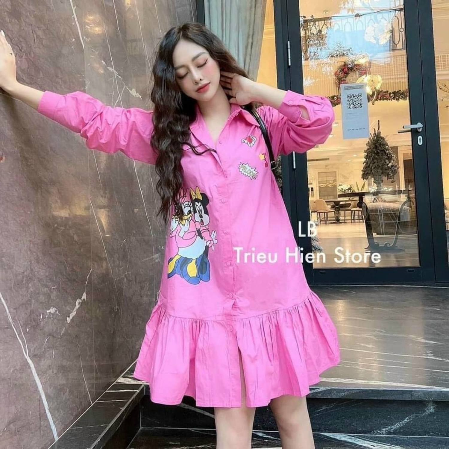 [New Sales 2024] Đầm Babydoll Đuôi Cá Mickey