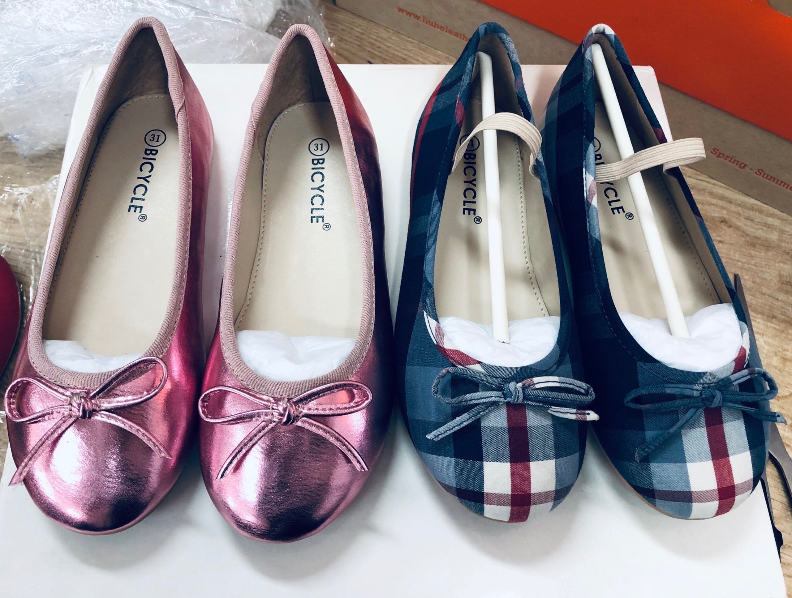 Giầy vải xuất khẩu trẻ em - búp bê kẻ