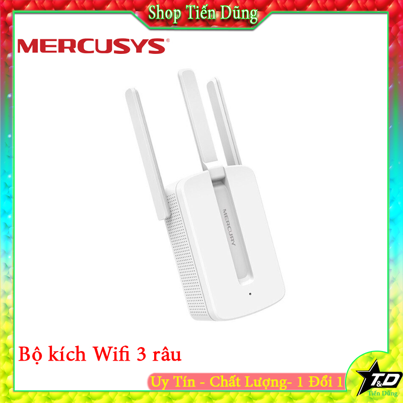 Bộ kích sóng wifi 3 râu Mercury cực mạnh, Tăng Sóng Wifi,Kích Wifi , Bộ Tiếp Nối Sóng Wi-Fi cắm điện trực tiếp 220V