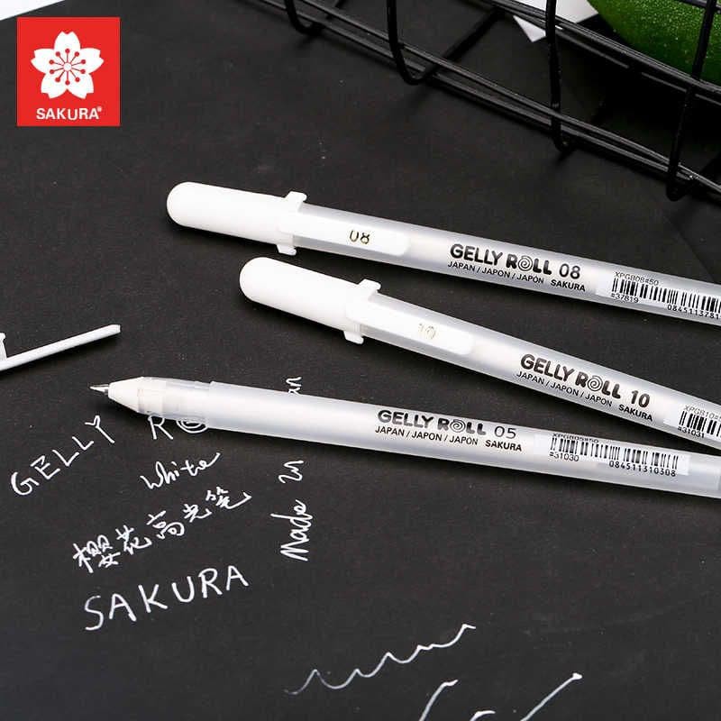 BÚT GELL SAKURA GELLY ROLL TRẮNG ĐỦ SIZE (05 - 08 - 10)