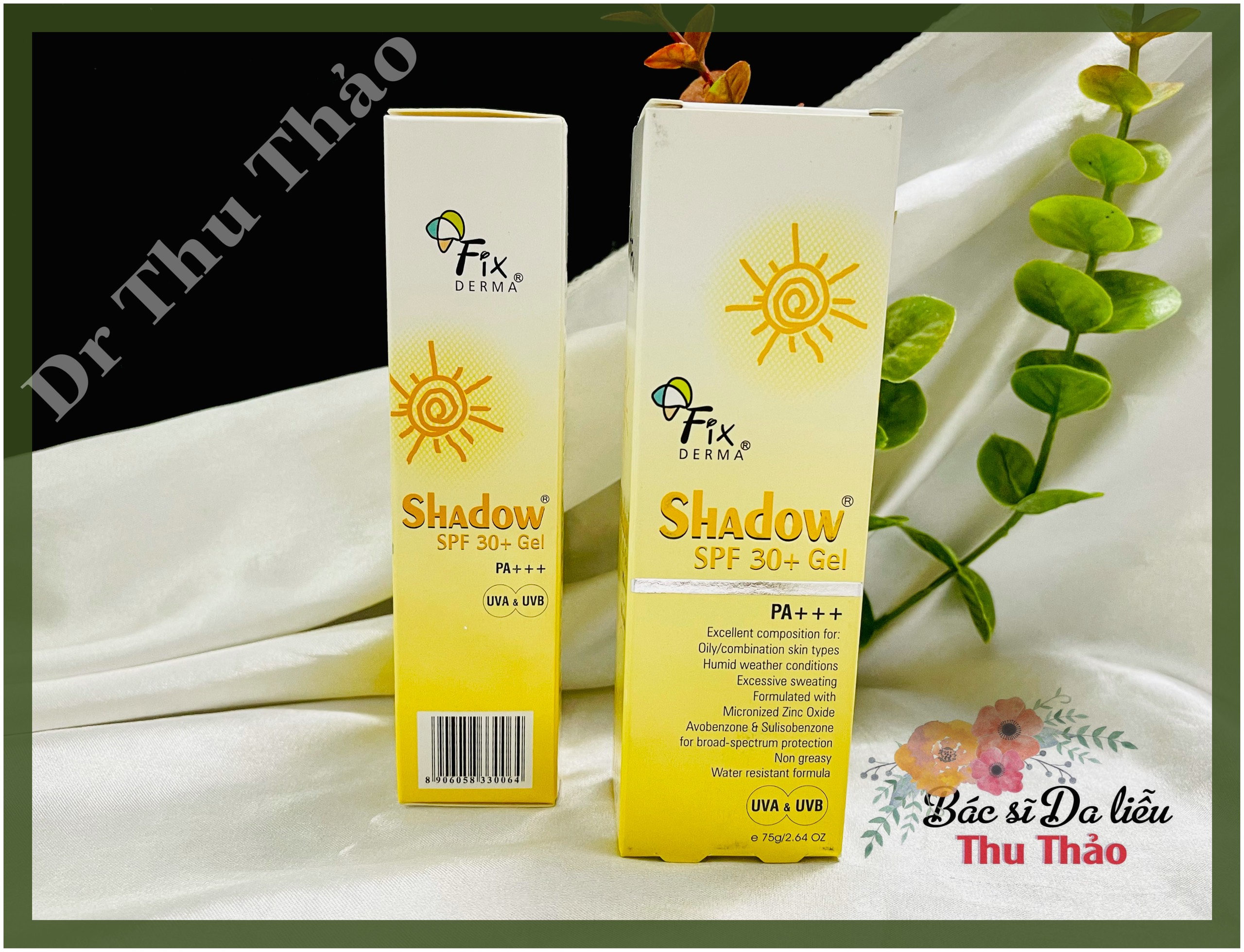 [HCM]KEM CHỐNG NẮNG FIXDERMA SHADOW SPF 30+ GEL