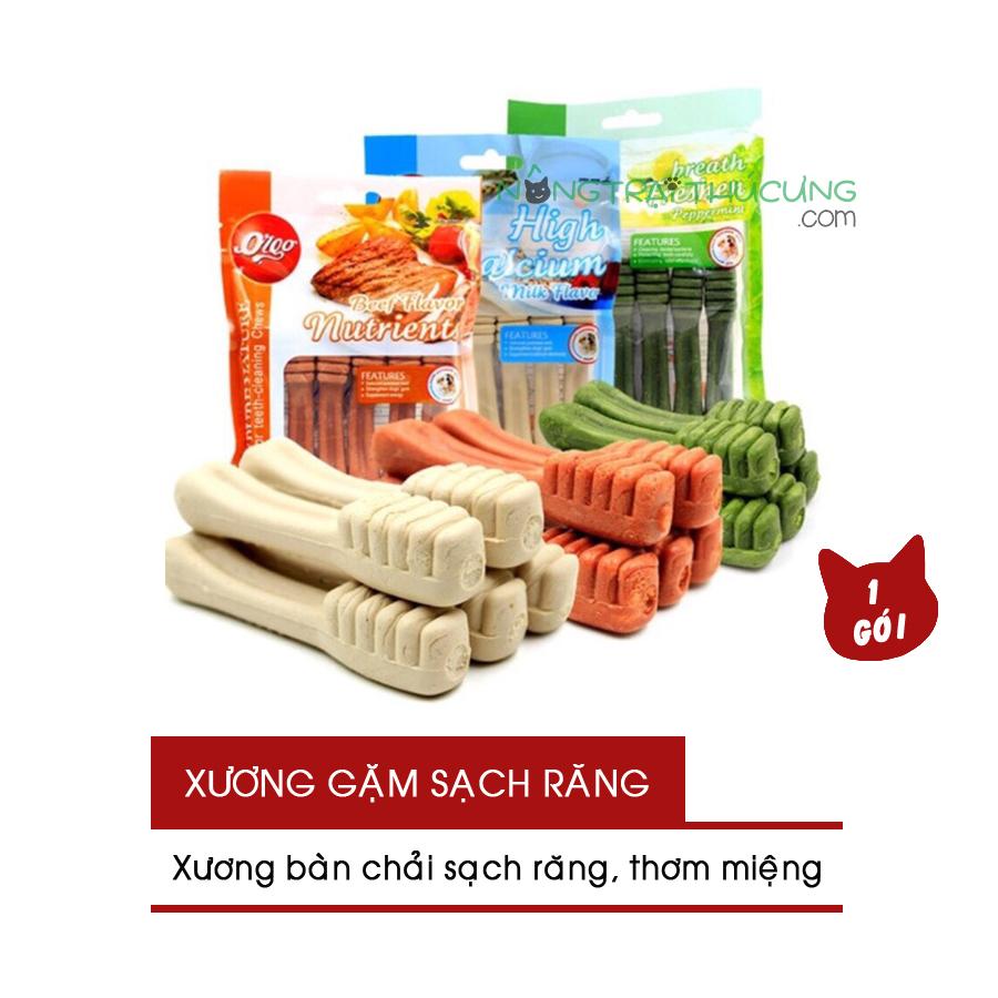 Xương Gặm Sạch Răng - Bánh Thưởng - Xương Bàn Chải Orgo - Gói 90gr 6 cây - Nhiều vị - [Nông Trại Thú Cưng]