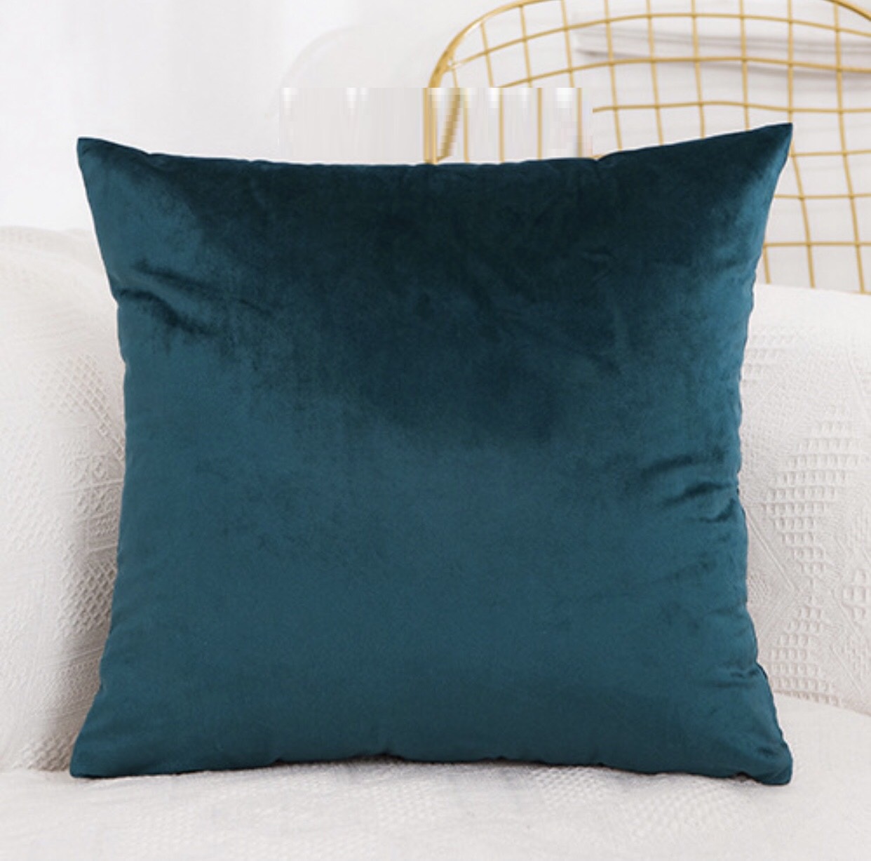 [ SIZE 50 X 50CM/ VỎ + RUỘT ] Gối Tựa lưng,gối Sofa VẢI NHUNG HÀN TRƠN MÀU CAO CẤP SBK068
