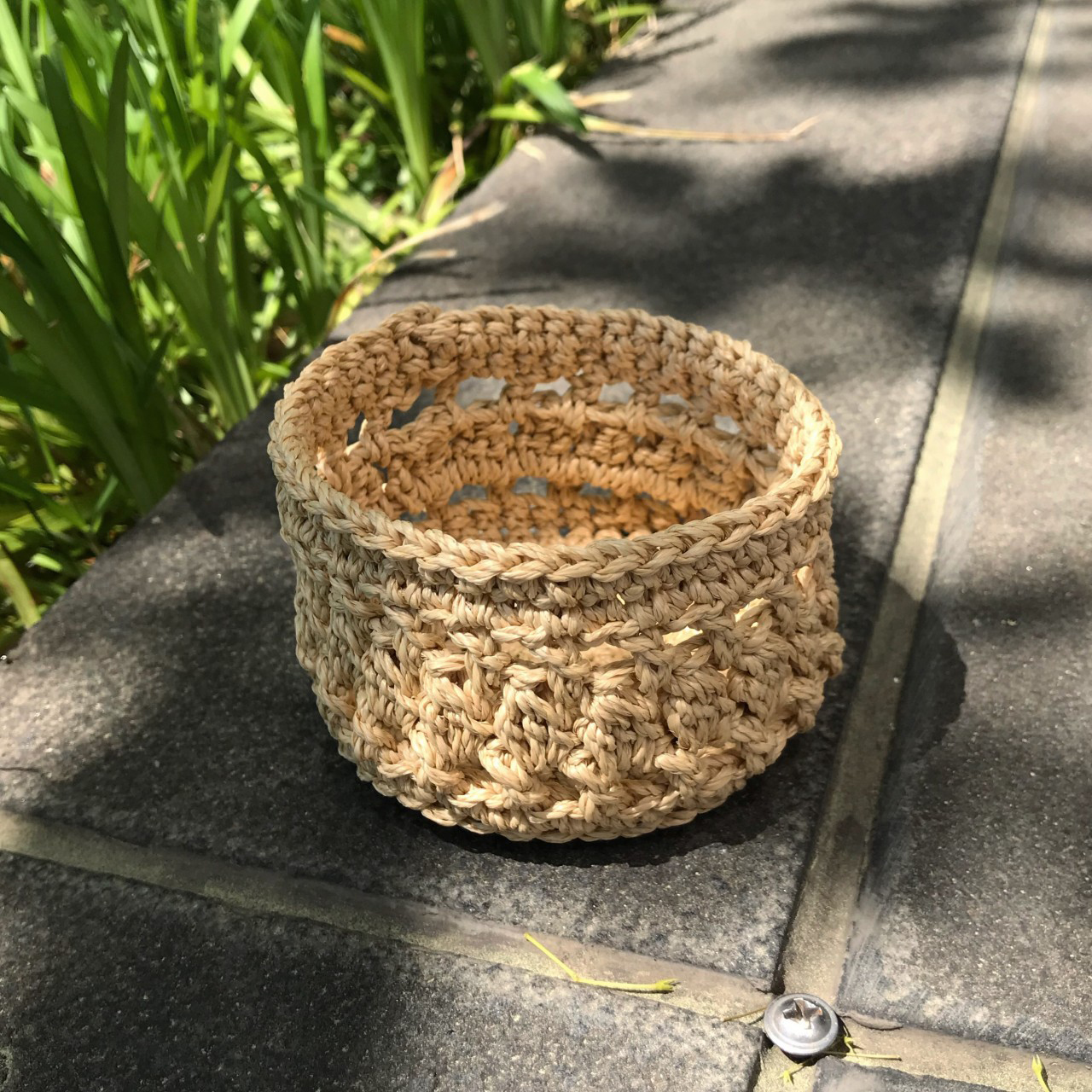 DENDY Crochet Summer Bag Hat Yarn 3oz. Light Beige