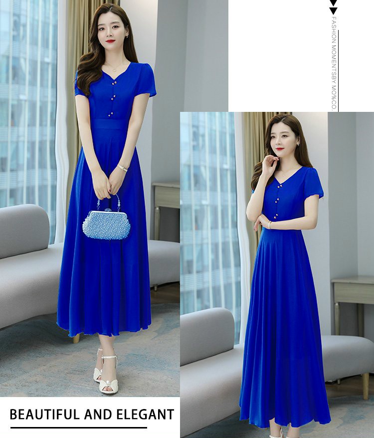ĐẦM XÒE CỔ TIM ĐÍNH CƯỜM - YB211145