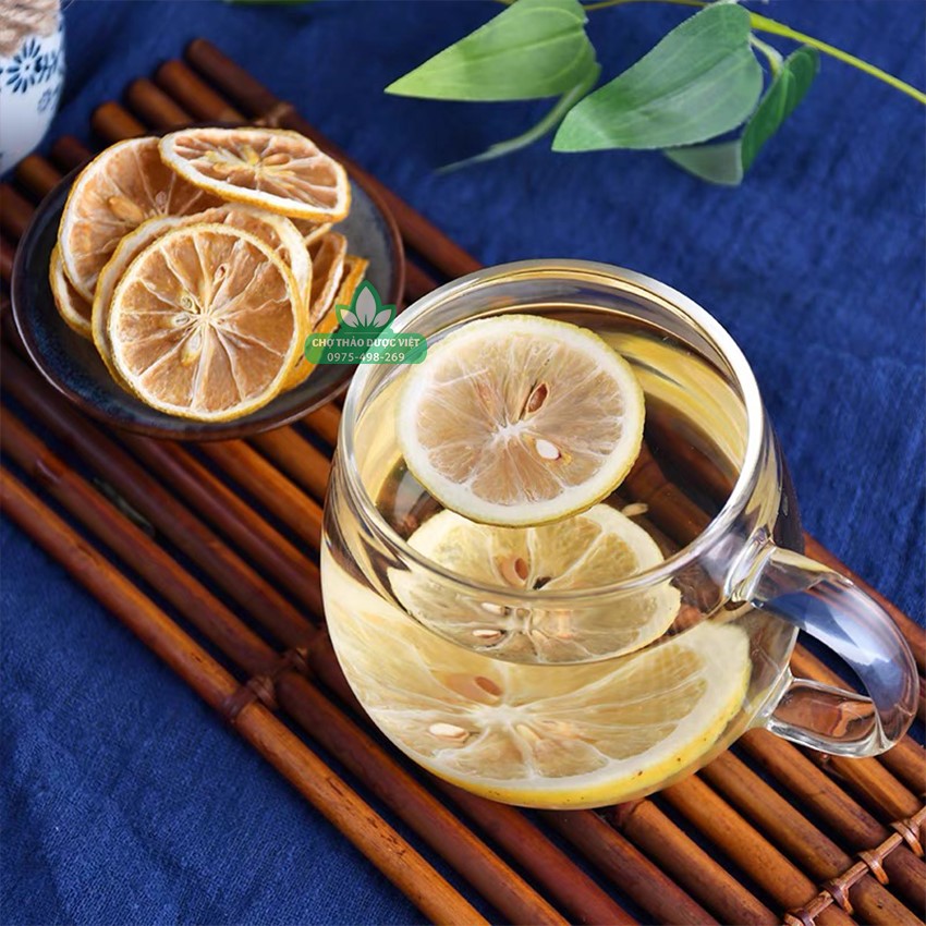 Chanh vàng thái lát sấy khô 100g, trà chanh vàng, dưỡng da, bổ sung vitamin, tăng cường miễn dịch
