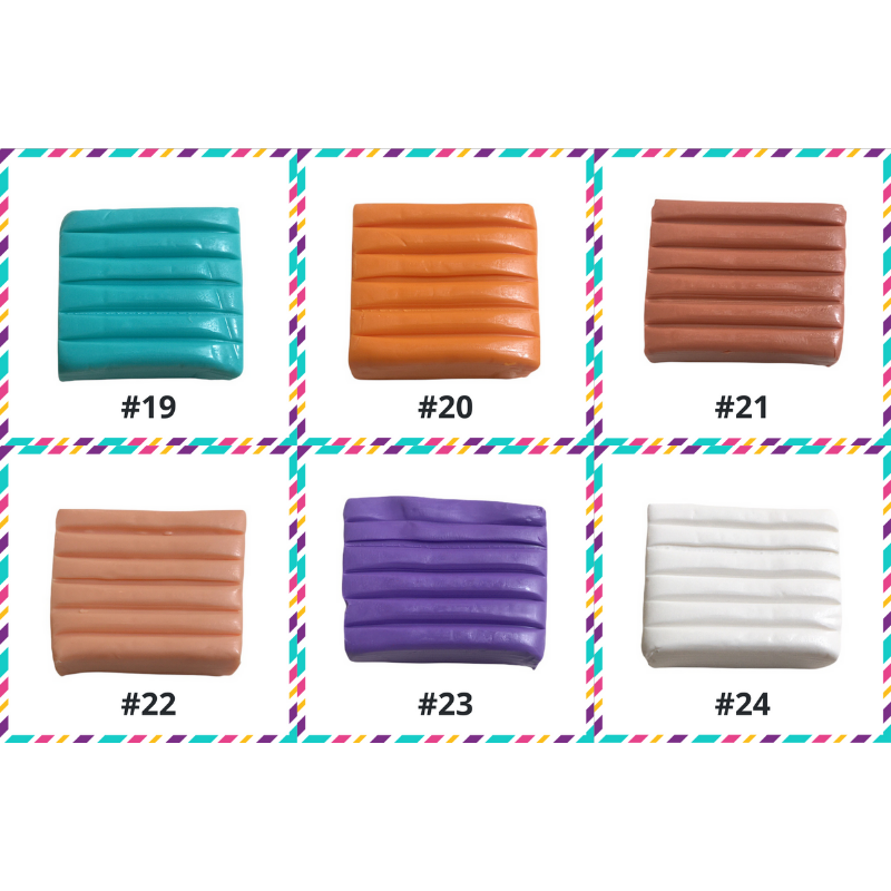 (Bộ 24 màu) Đất Sét Nung Polymer Clay [Hòa Tốc 30p] Đất Nặn An Toàn - 24 Màu - Cục 20gr