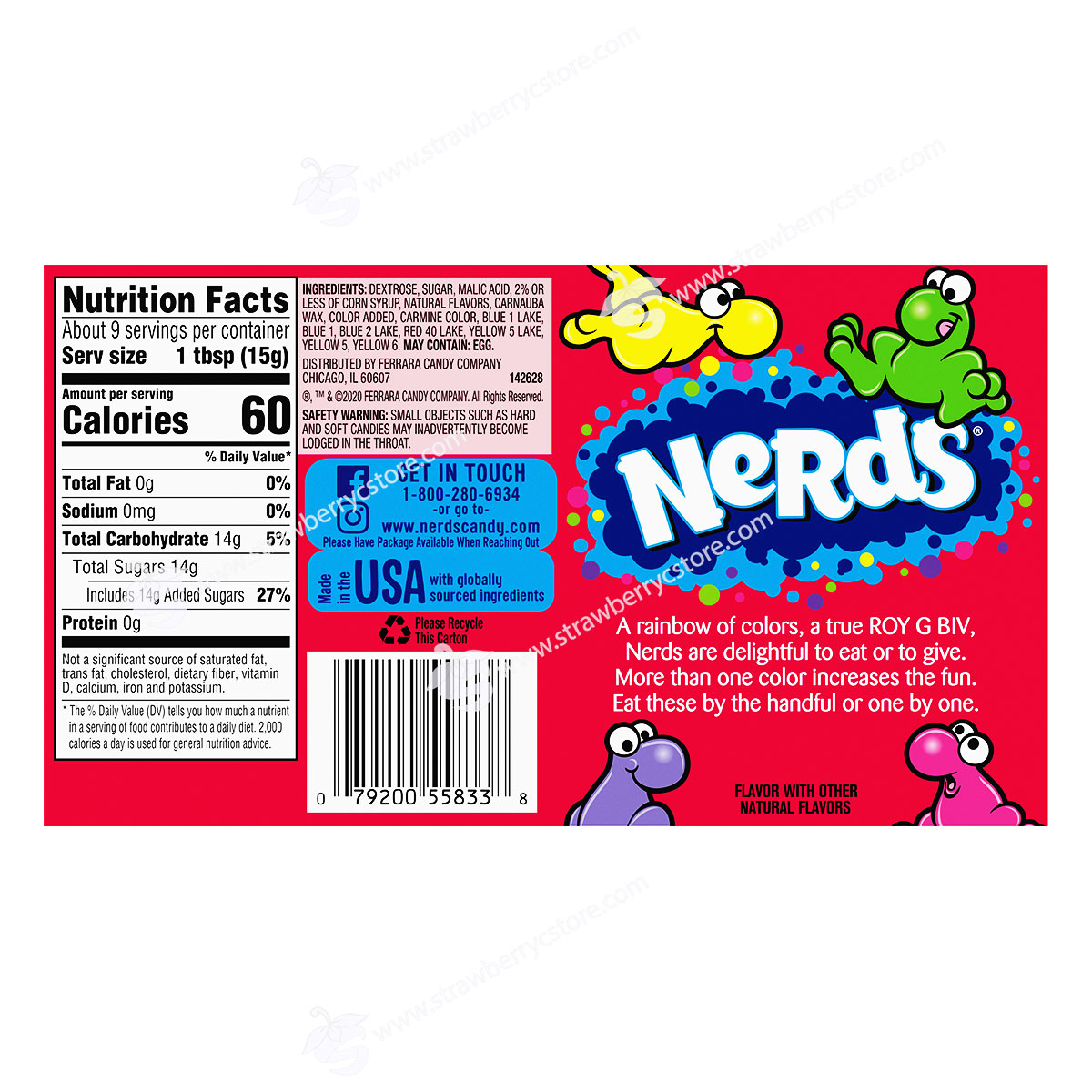 Kẹo Nerds Rainbow (Hộp 141.7gr) - USA