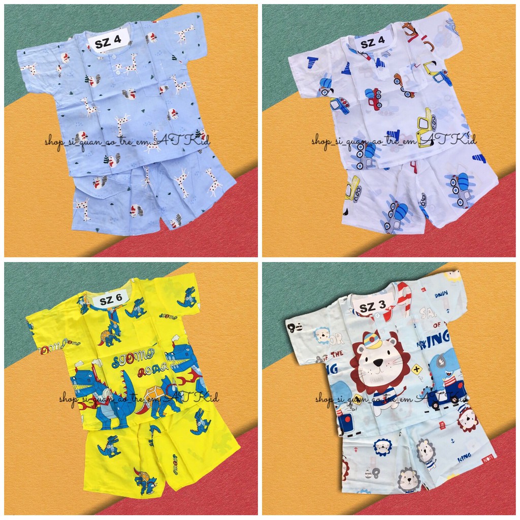 Bộ lanh tole bé trai mặc mát size 5-30kg
