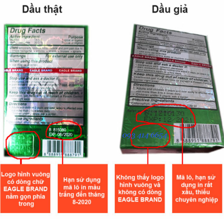 [Date 2026- mẫu mới]-Dầu Xanh Con Ó 2 Nắp Của Mỹ 24ML