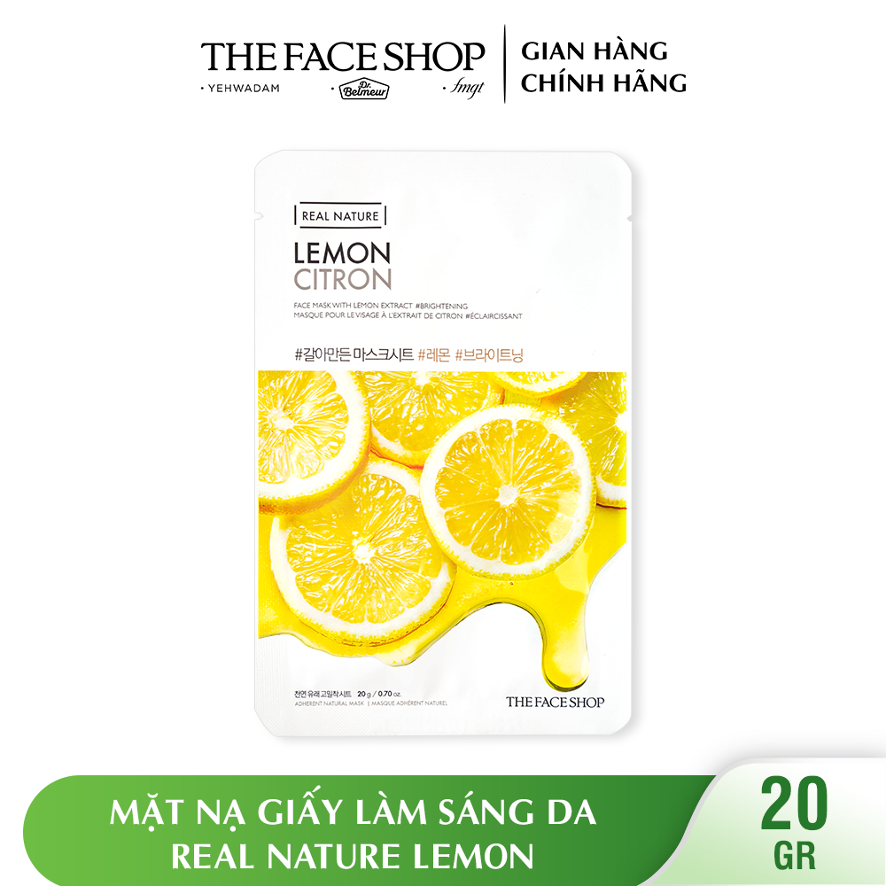 [QÙA TẶNG] Mặt Nạ Làm Sáng Da TheFaceShop Real Nature Lemon 20g