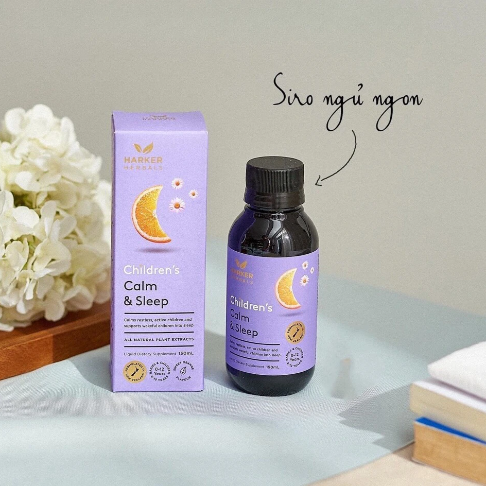 Siro ngủ ngon tím Harker Calm & Sleep - 150ml (0M-12Y)