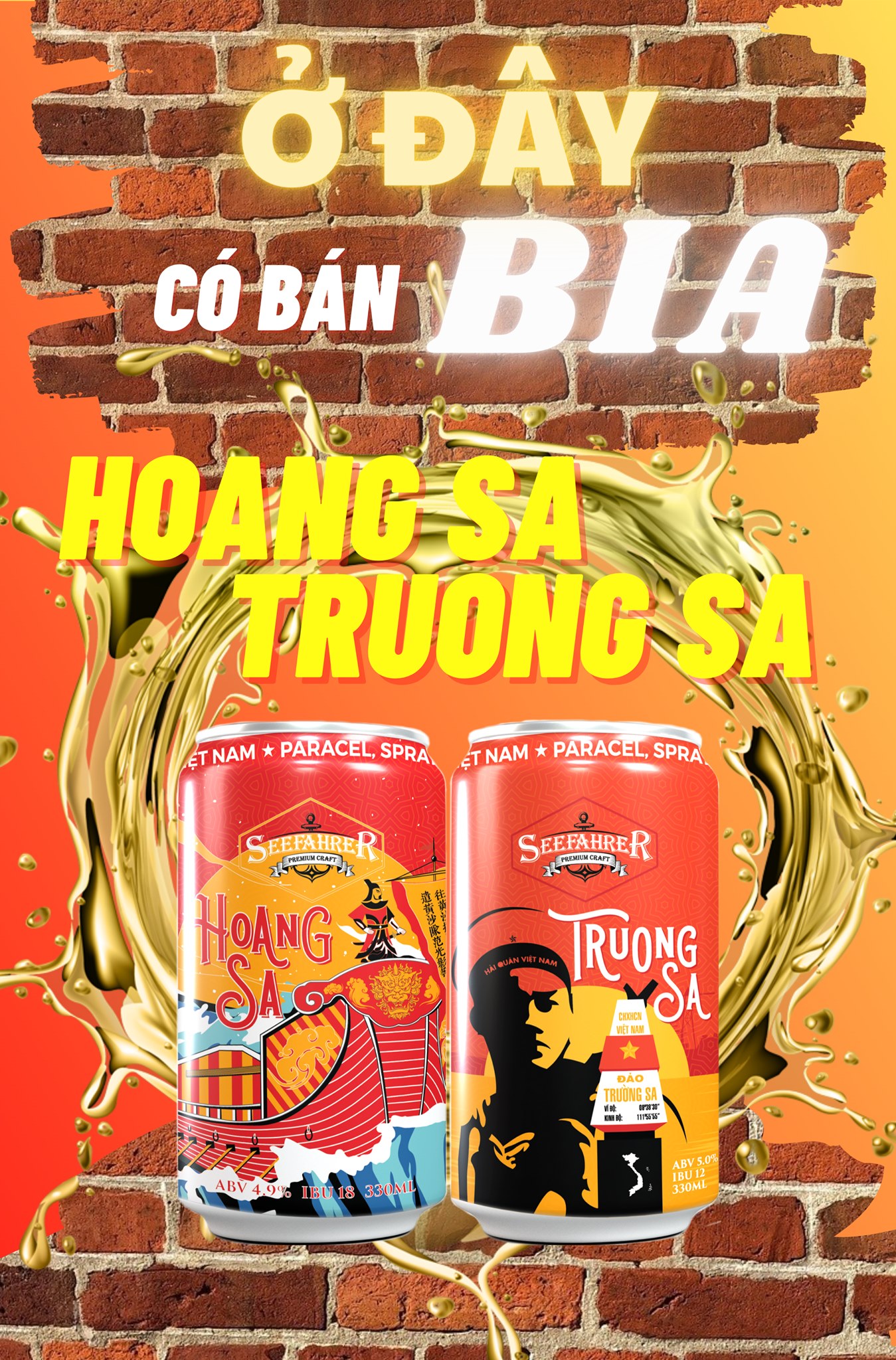 Bia Trường Sa - thùng 24 lon 330ml (bia thủ công)