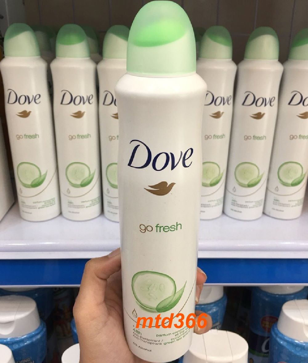 Xịt Khử Mùi Nữ Dove 150ml Go Fresh Dưa Leo