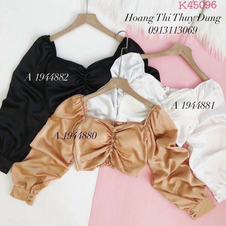 Áo phi bóng cổ vuông tay dài kiểu TTKXA0063