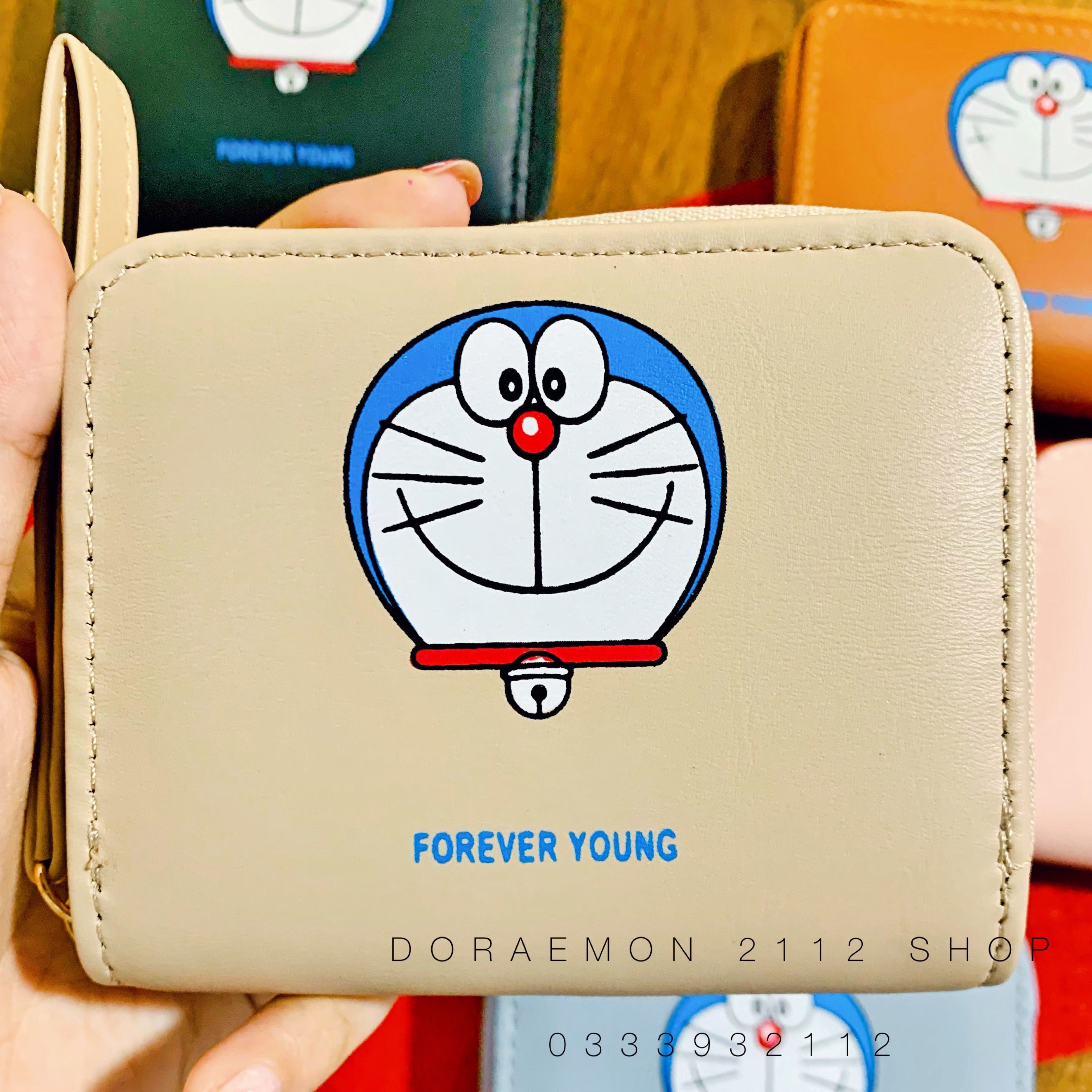 Ví mini Doraemon, ví ngắn bóp ngắn Doremon dễ thương