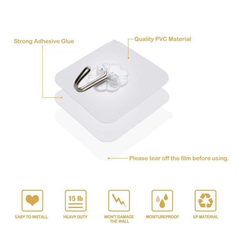 Combo 10 móc dán tường siêu dính