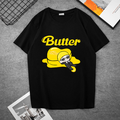 Áo thun nam nữ màu đen BTS abum Butter đẹp lung linh nhiều mẫu mã dành cho fan yêu thích