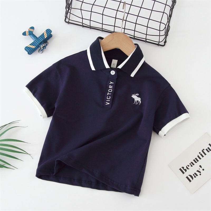 Áo polo victory chất cotton cá sấu cho bé trai sumokids, áo cộc tay cho bé từ 10-27kg
