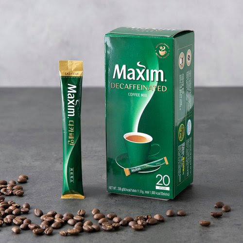 MAXIM) Cà Phê Maxim Decaf Xanh 20 Gói- 맥심) 디카페인 커피믹스 236G