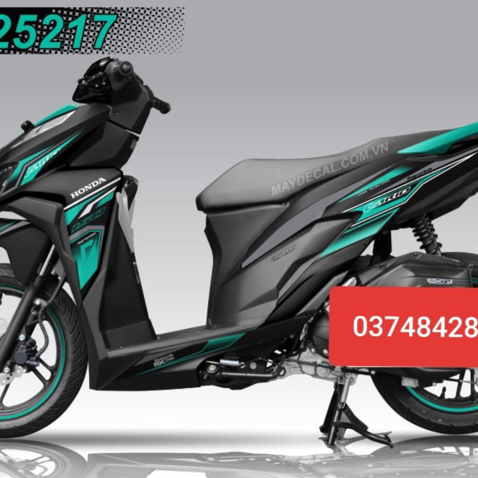 Tem rời dán xe vario đen cao cấp