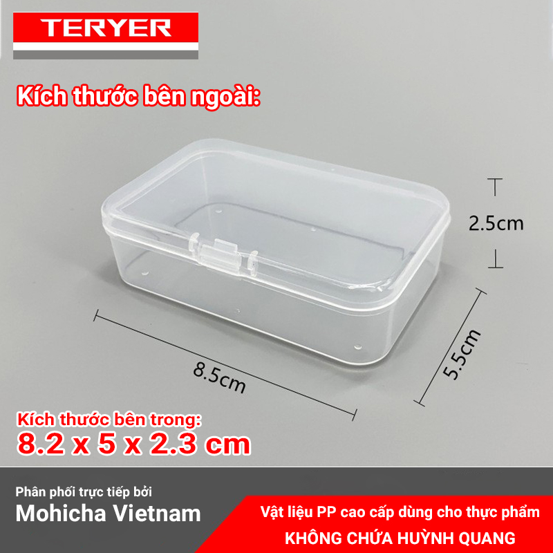 100pcs 8.2*8.2*2.3cm Transparent Plastic Boxes Storage Packaging