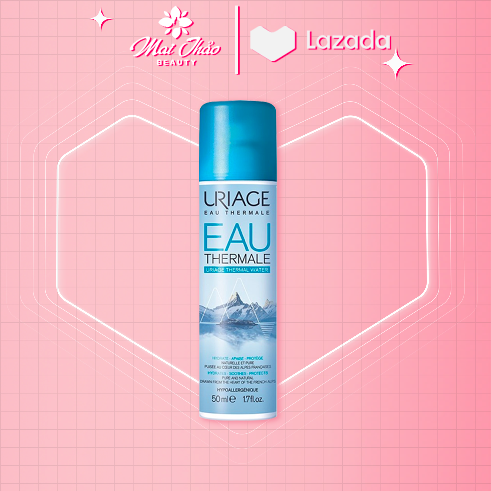 Uriage xịt khoáng dưỡng ẩm cân bằng da uriage thermal water 50ml
