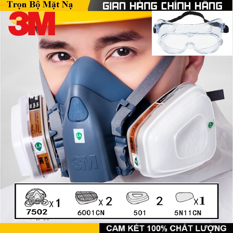 Mặt nạ phòng độc 3 M 7502