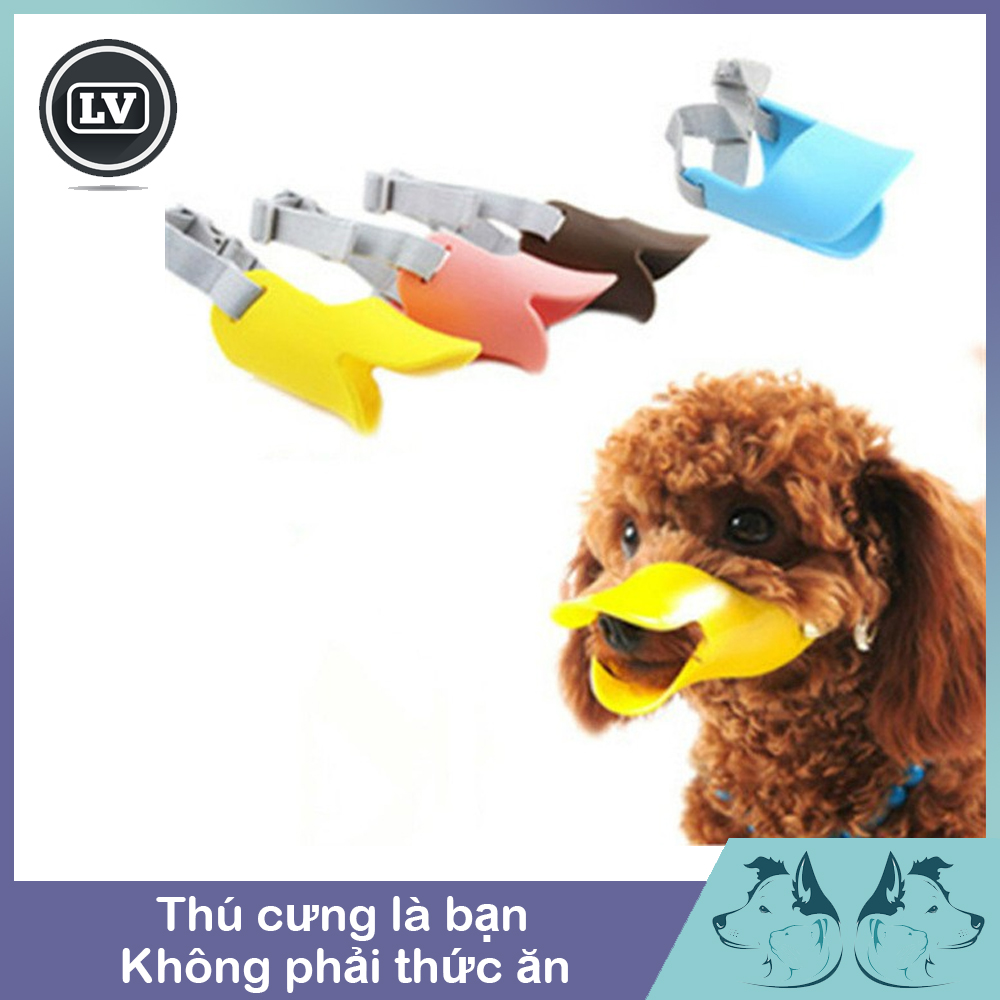 Rọ mõm hình mỏ vịt cho chó mèo - Phụ kiện Long Vũ