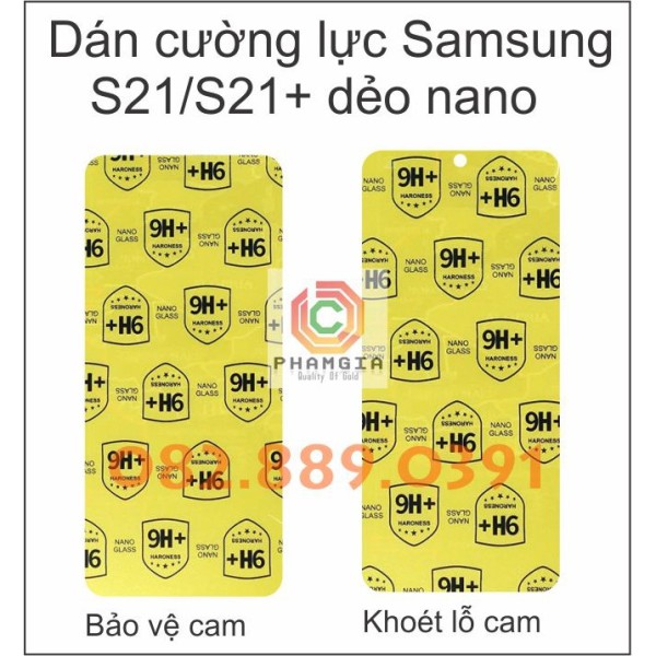 Dán cường lực Samsung S21 / S21 plus ( S21+) dẻo nano