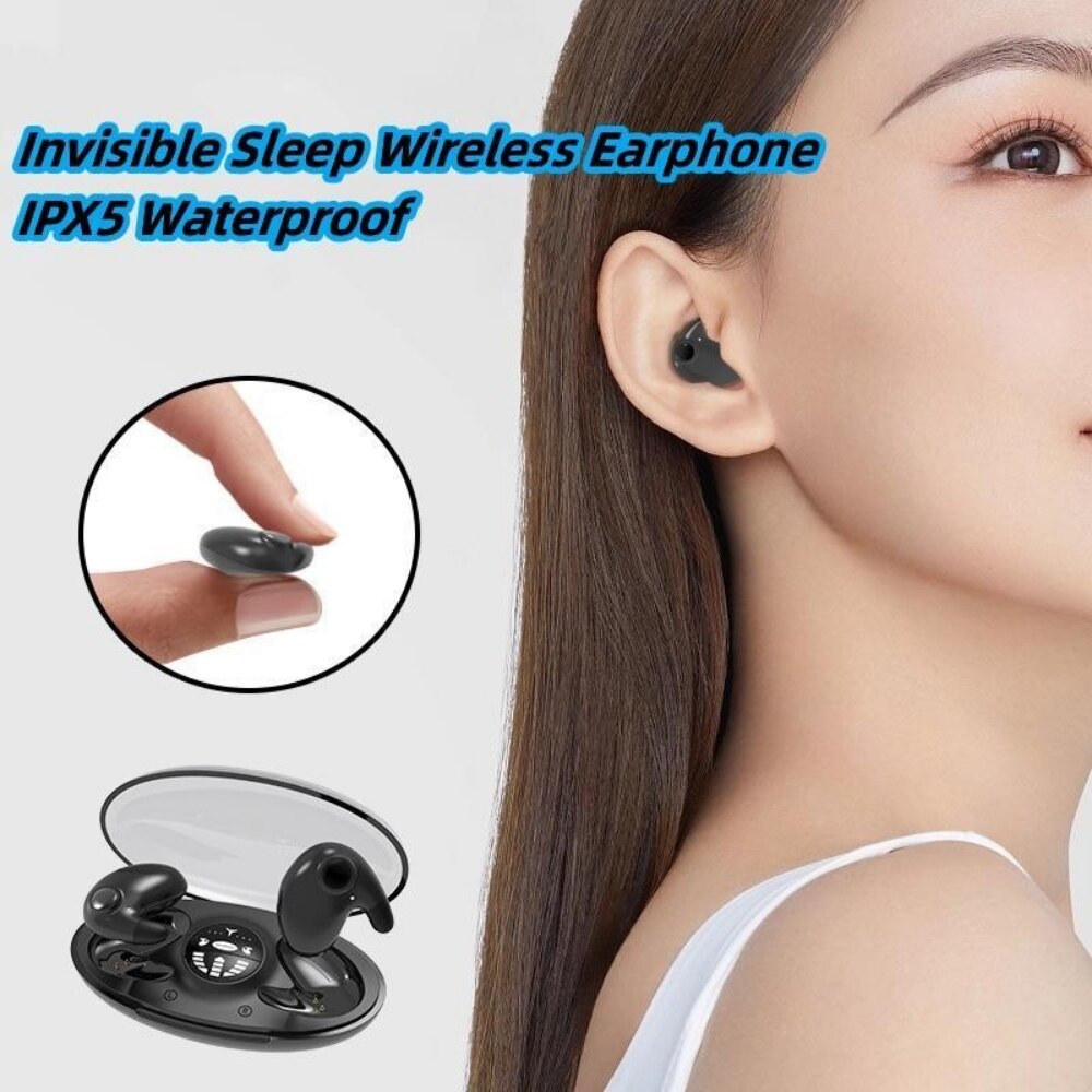 DIXSG Wireless Earphone Bluetooth 5.3 Hidden Earbuds , IPX5 Waterproof Noise Cancelling Touch Control Headphones Small Earbuds