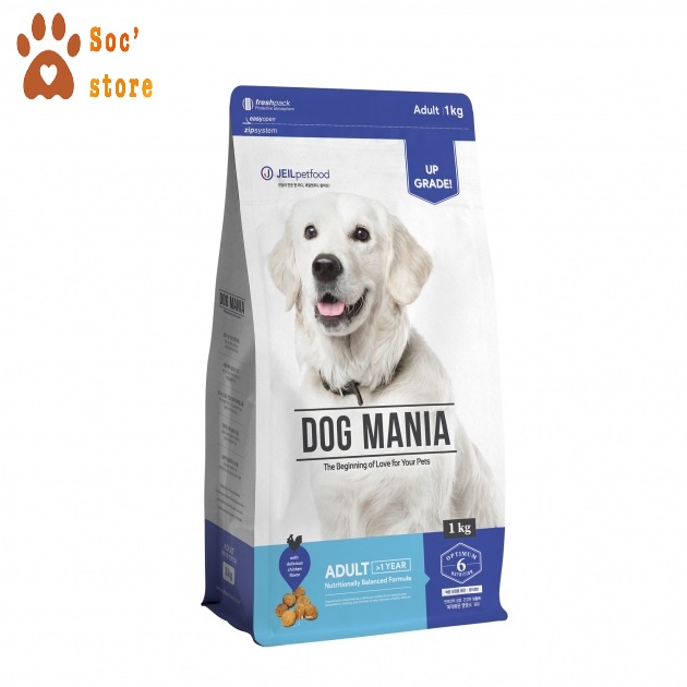 Dog Mania - Thức ăn hạt cho chó trưởng thành, chó nhỏ, mọi lứa tuổi 1kg