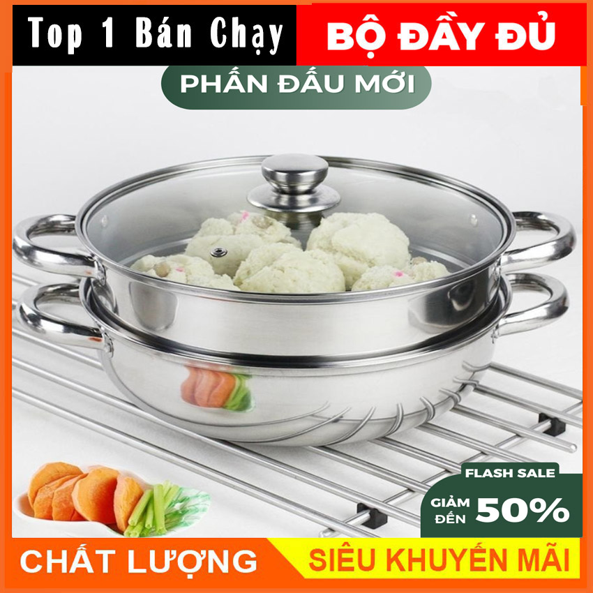 Nồi hấp 2 tầng