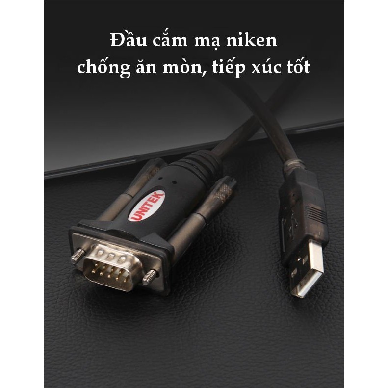 DÂY CÁP CHUYỂN TỪ USB RA COM RS232 HÃNG UNITEK Y-105A