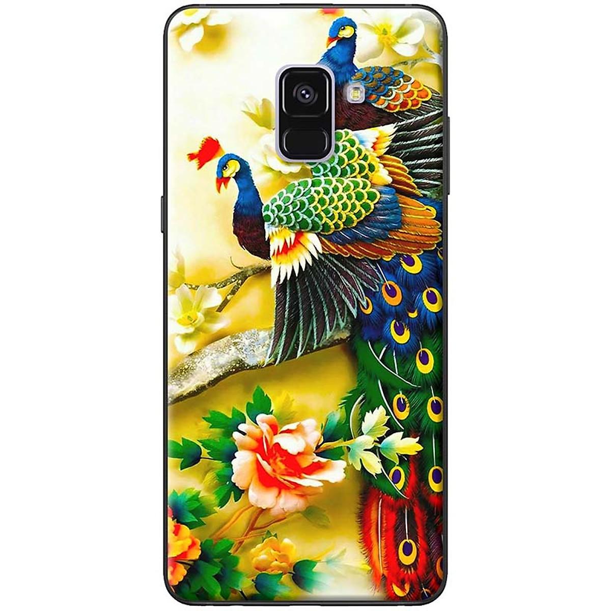Ốp lưng dành cho Samsung Galaxy A8 Plus mẫu Chim công