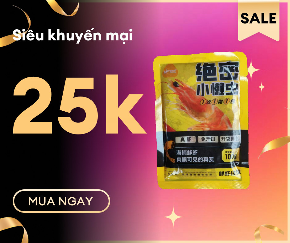 Mồi tôm tuơi trộn sẵn 100gr