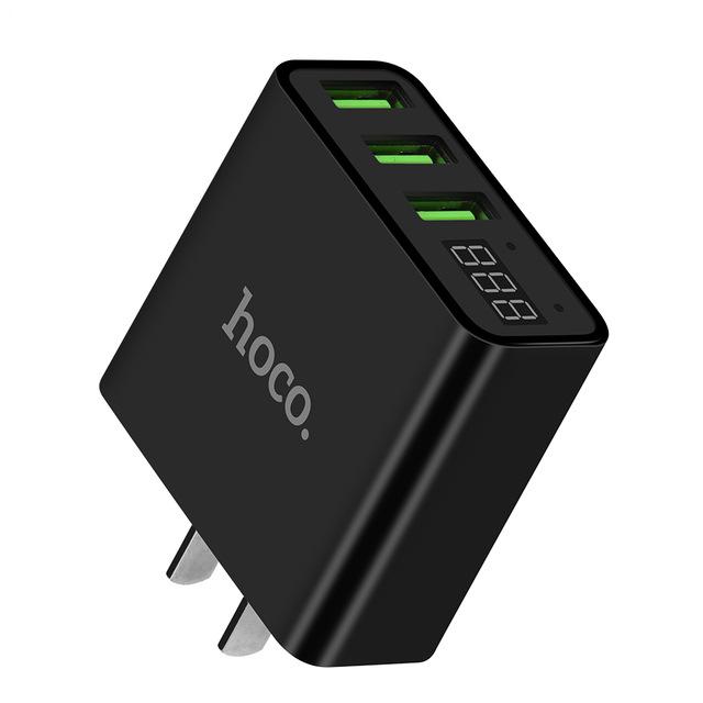 Cốc sạc 3 cổng hoco c15 powerport speed 3 cổng sạc nhanh 3.0a