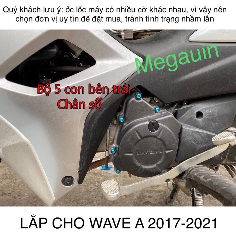Ốc Lốc Máy Titan GR5 Wave A 110 2017-2021, BLADE, S110, RSX