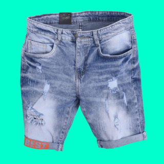 Quần sọt jean nam màu xanh rách kiểu giảm giá ST Jeans Fashion MS216 thumbnail