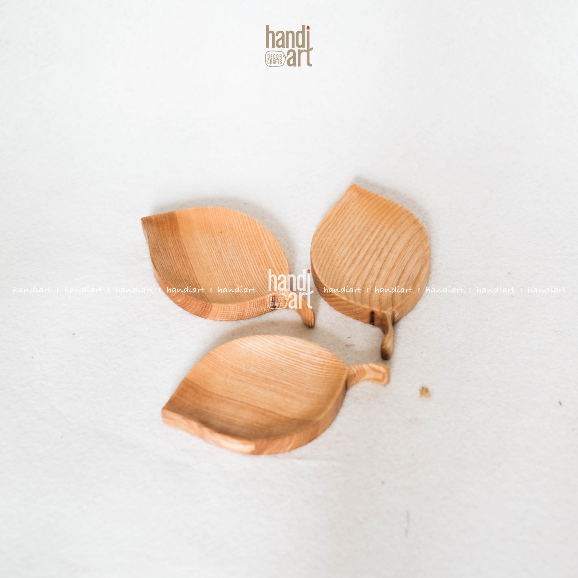 Combo 3 Khay gỗ chiếc lá, Khay gỗ gia vị (16x10cm)