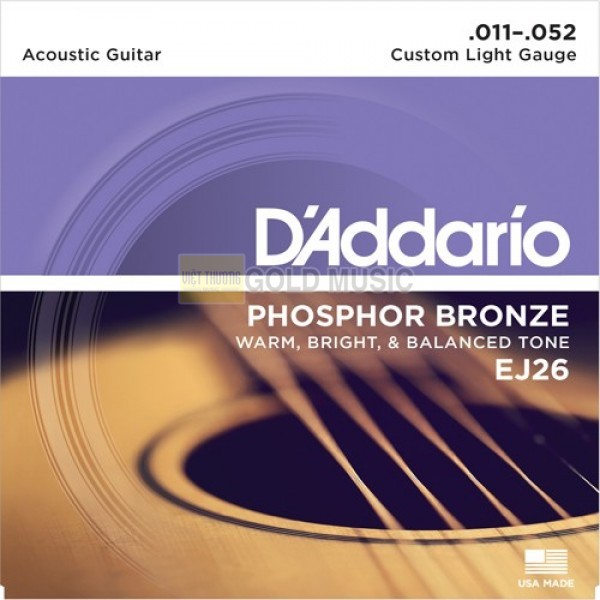 Dây đàn guitar acoustic - d'addario ej26