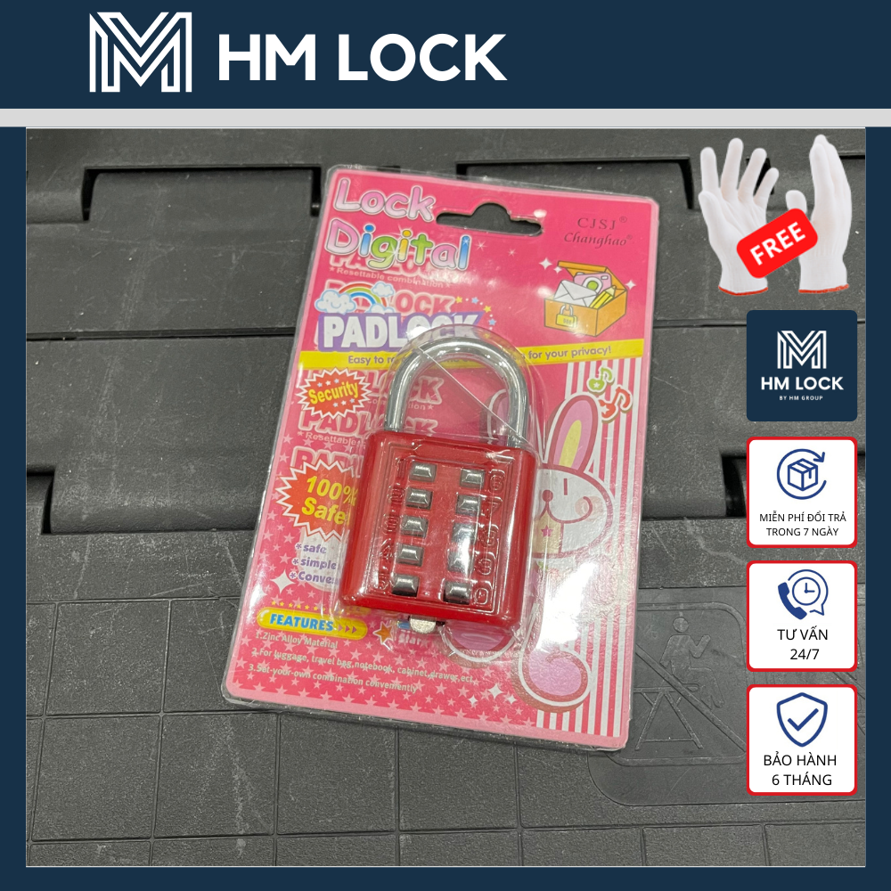 Ổ khóa số bấm 40mm padlock - hàng chính hãng