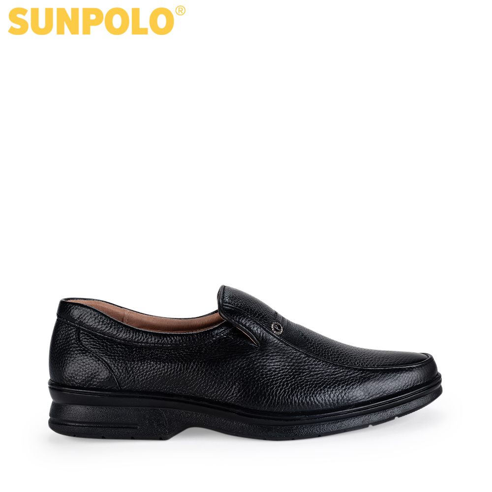 Men leather formal shoes SUNPOLO S3020D (black, brown)