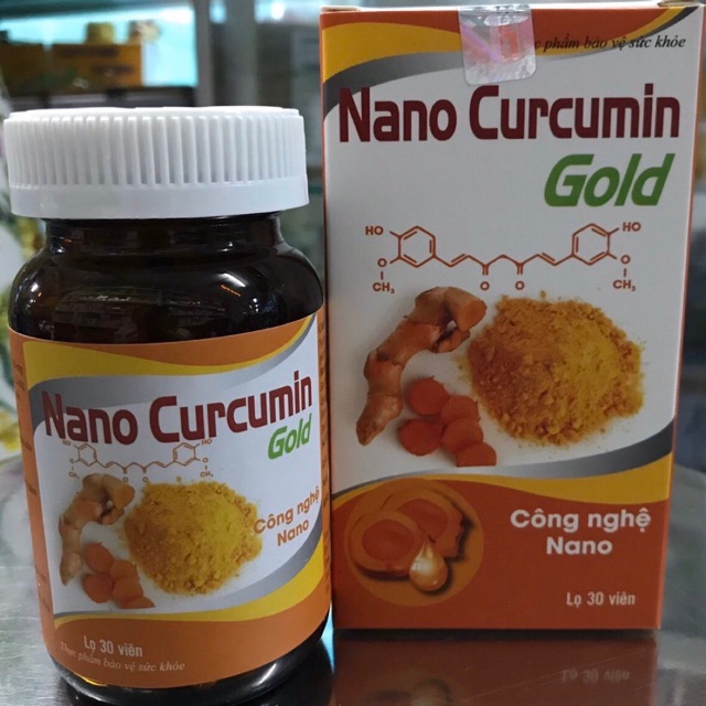 NANO CURCUMIN GOLD - Hỗ trợ giảm viêm loét dạ dày hộp 30 viên