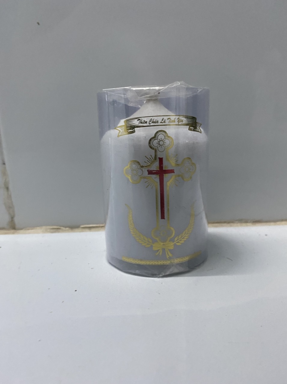 225. Cặp đèn cầy công giáo 6cm