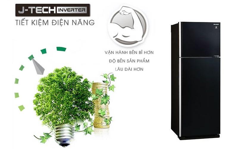 [Trả góp 0%]Tủ lạnh Sharp Inverter 394 lít SJ-XP435PG-BK