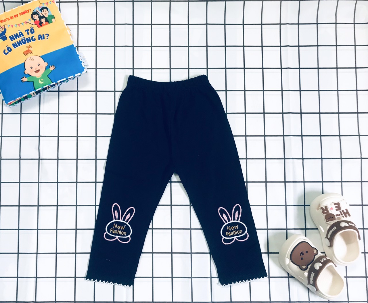 Quần legging dài cho bé gái cotton thoáng mát