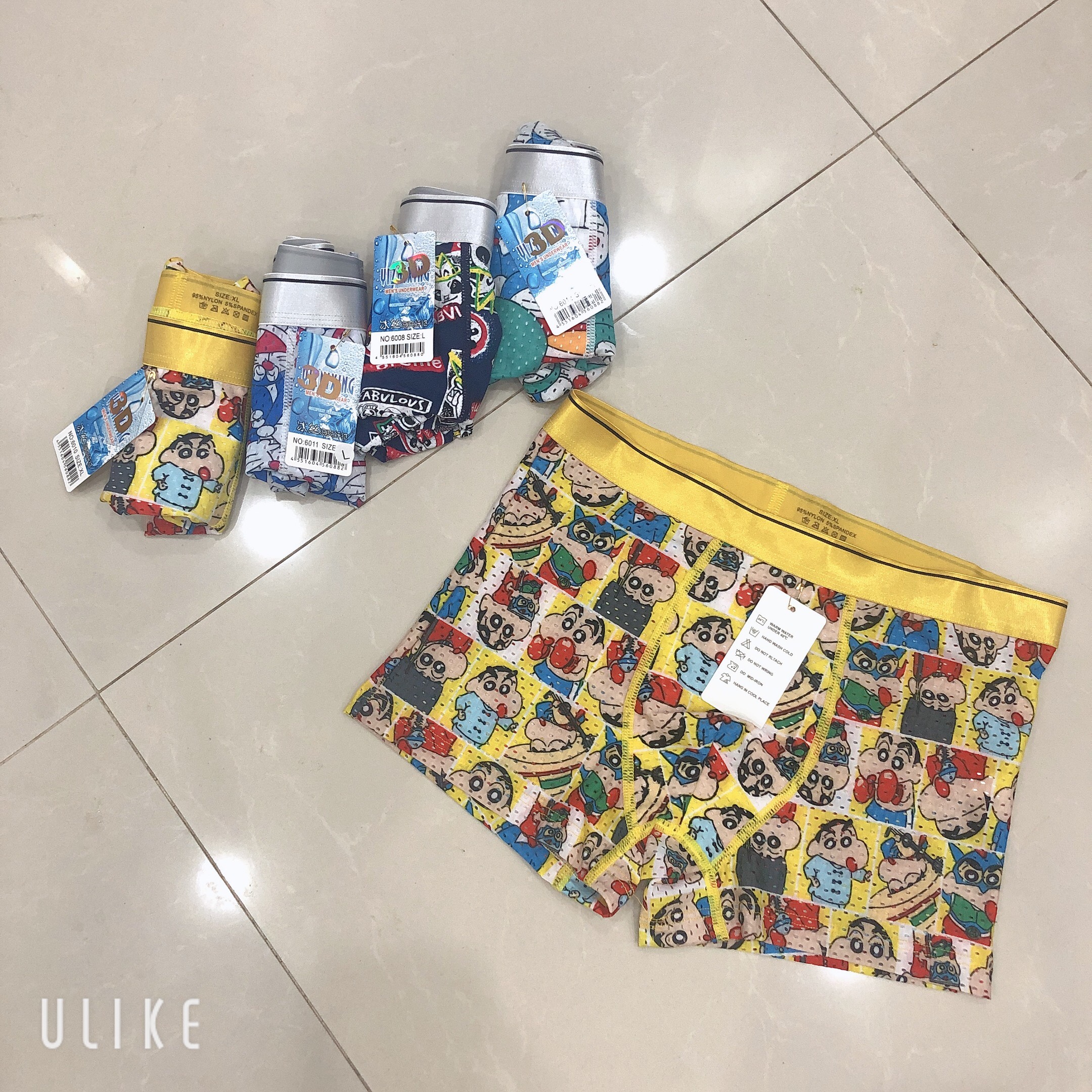 COMBO 4 Chiếc SỊP ĐÙI IN HÌNH 3D Cao Cấp (Cạp Lụa)